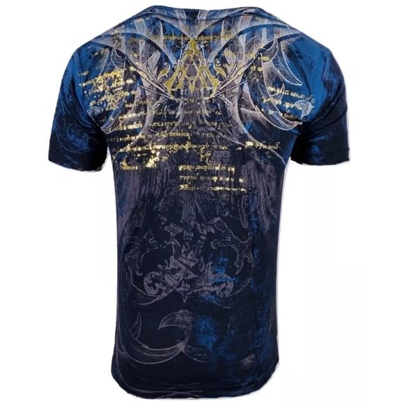 ARCHIAC BY AFFLICTION Men's T-Shirt S/S CASCO Bike - Picture 2 of 7